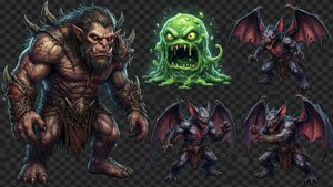 Monster Sprite Sheet Collection