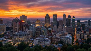 Montreal Sunset Skyline