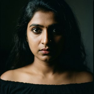 Moody Black Portrait