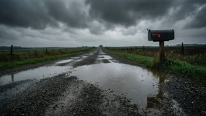 Moody Rainy Road