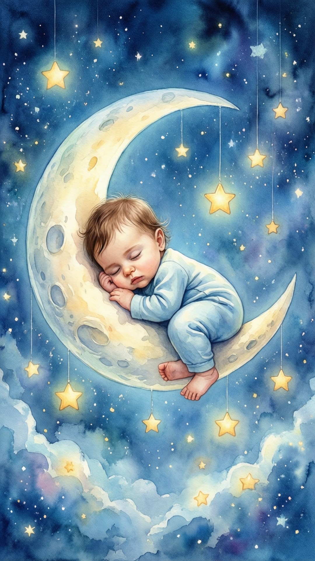 Moon Baby Sleep by Wallpapers.art Studio