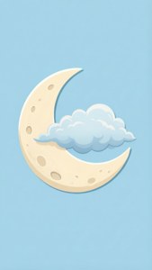 Moon Behind Cloud