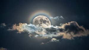 Moon Behind Clouds