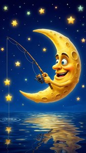 Moon Fishing Stars