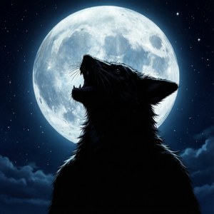 Moon Howl Silhouette