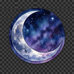 Moon Night Sky Sticker