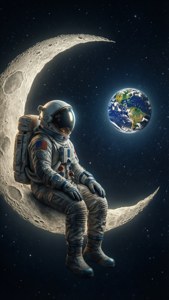 Moon Sitter Astronaut