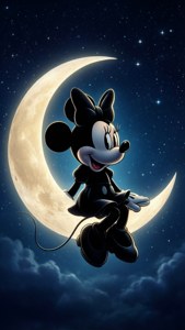 Moon Sitting Silhouette