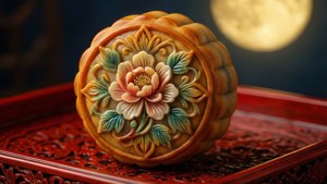 Mooncake Close-Up Elegance