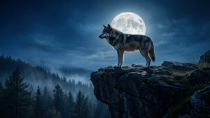 Moonlit Alpha Wolf