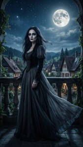 Moonlit Balcony Gaze