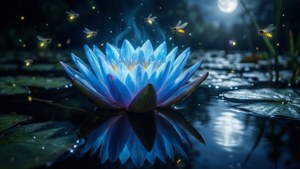 Moonlit Blue Lily