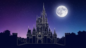 Moonlit Castle Silhouette