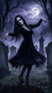 Moonlit Cemetery Dance