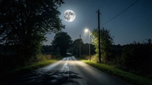 Moonlit Country Lane
