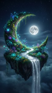 Moonlit Crescent Island