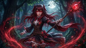 Moonlit Crimson Mage