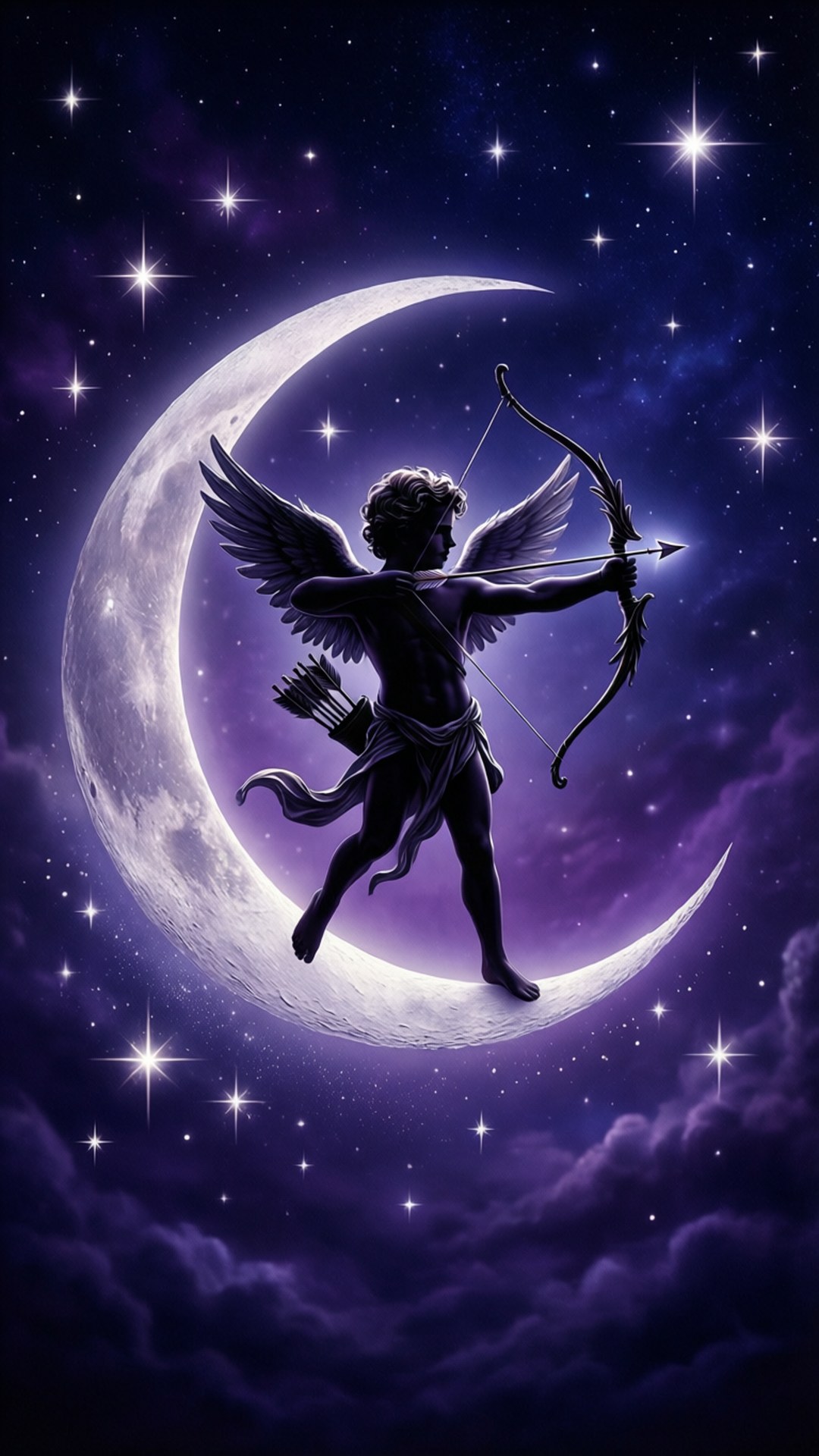 Moonlit Cupid by Wallpapers.art Studio
