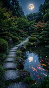 Moonlit Estate Path