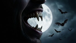 Moonlit Fangs Silhouette
