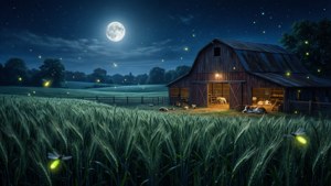 Moonlit Farm Serenity