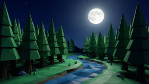 Moonlit Forest Poly