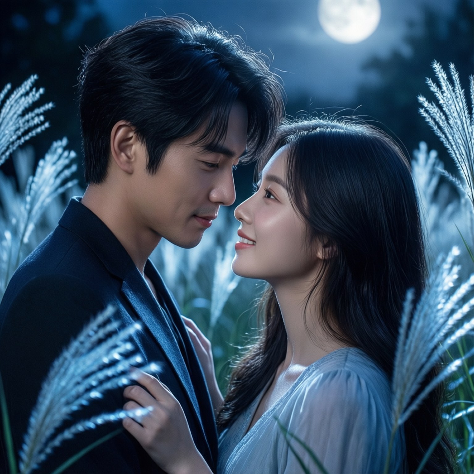 Moonlit Garden Romance by Wallpapers.art Studio