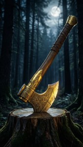 Moonlit Gold Axe