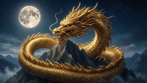Moonlit Gold Dragon