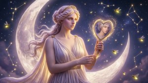 Moonlit Heart Mirror