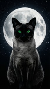 Moonlit Korat Silhouette