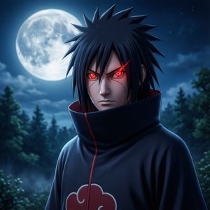 Moonlit Mangekyo Sasuke