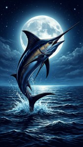Moonlit Marlin Leap