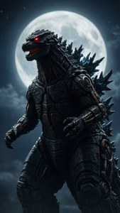 Moonlit Mechagodzilla Silhouette