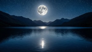 Moonlit Mountain Lake
