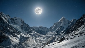 Moonlit Mountain Peaks