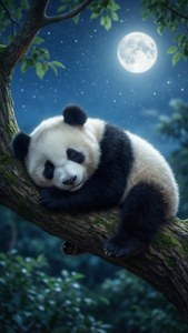 Moonlit Panda Nap
