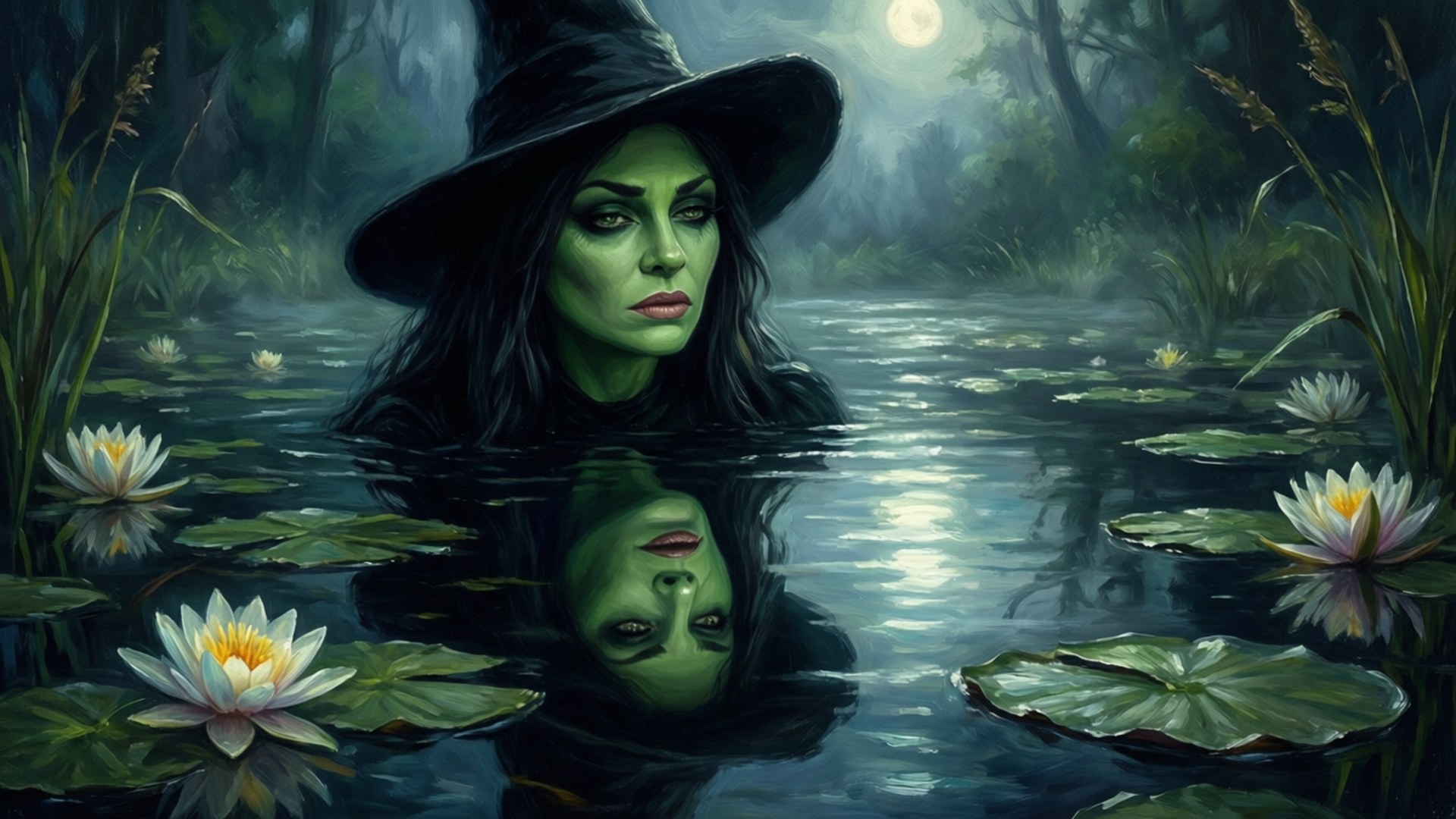 Moonlit Reflection by Wallpapers.art Studio