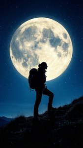 Moonlit Ridge Silhouette