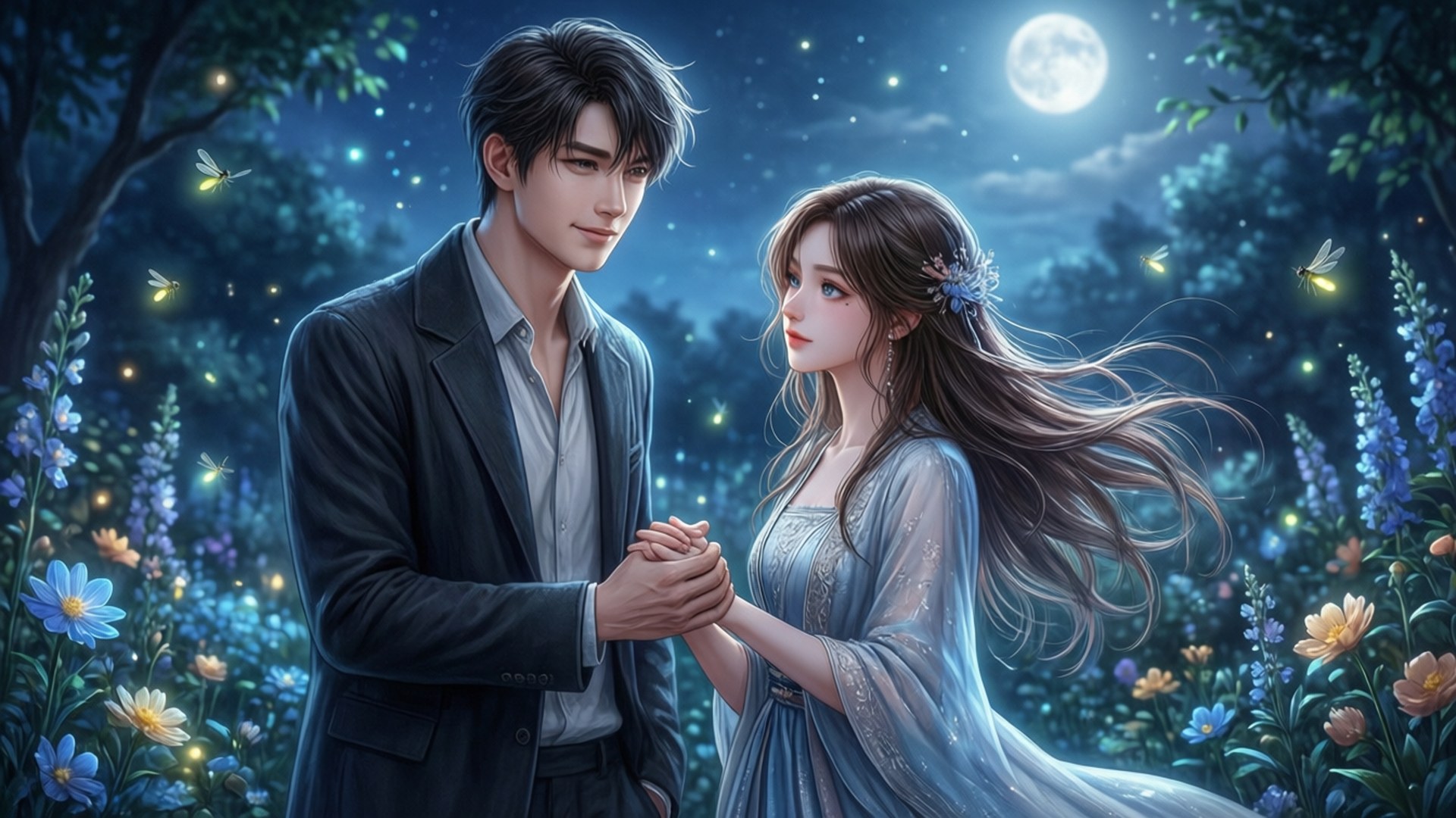 Moonlit Romance by Wallpapers.art Studio
