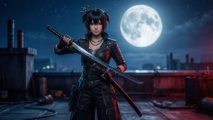 Moonlit Rooftop Stance