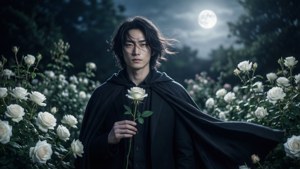 Moonlit Rose Garden