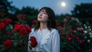 Moonlit Rose Garden
