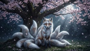 Moonlit Sakura Fox