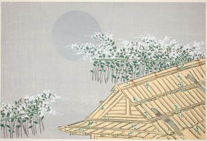 Moonlit Scene with Hut and Flowers, from the series "Worlds of Things (Momoyogusa)"