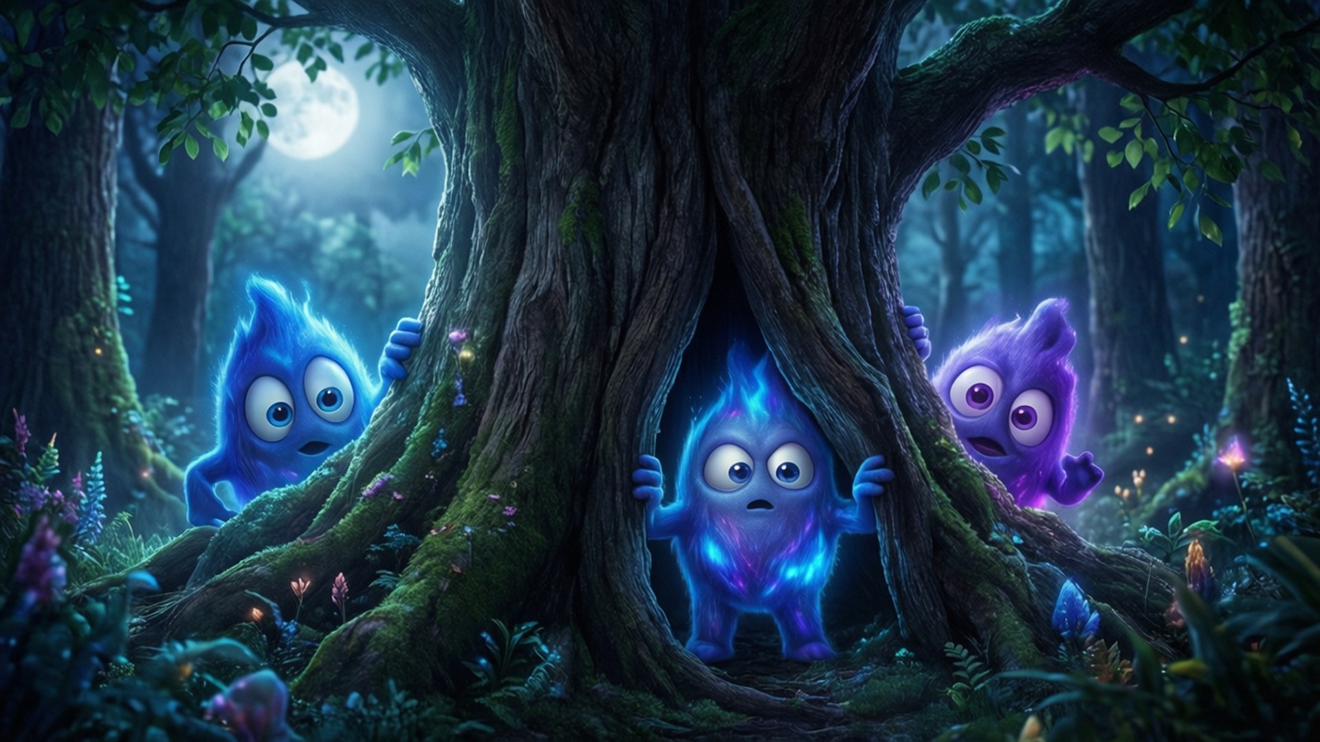 Moonlit Seekers by Wallpapers.art Studio