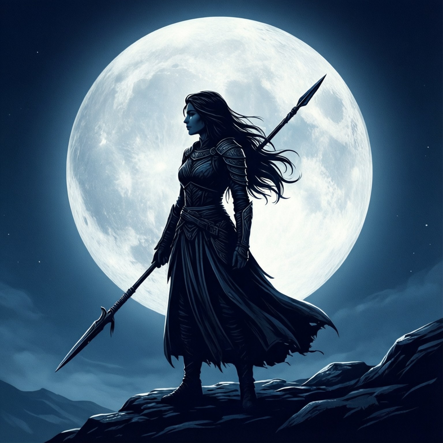 Moonlit Sentinel by Wallpapers.art Studio