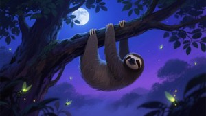 Moonlit Sloth Hanging