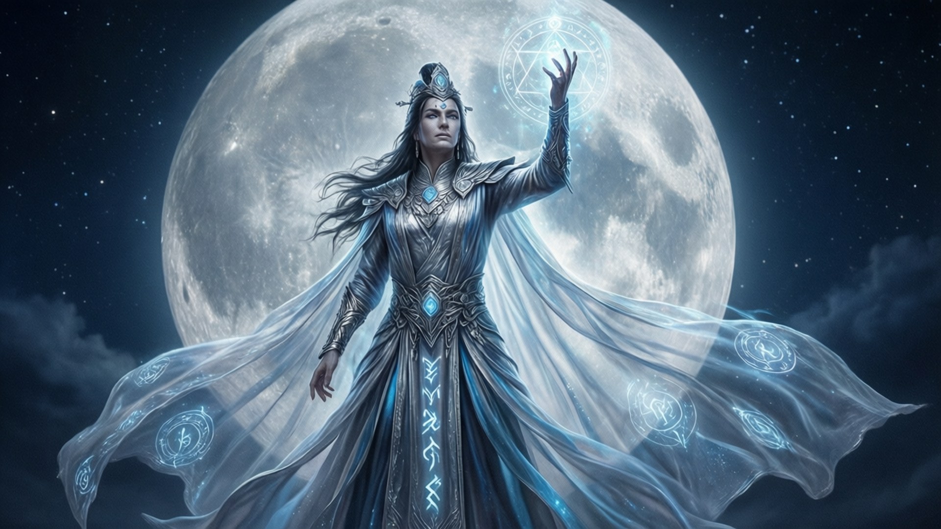Moonlit Sorcery by Wallpapers.art Studio