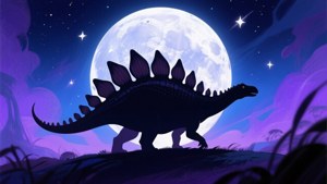 Moonlit Stegosaurus